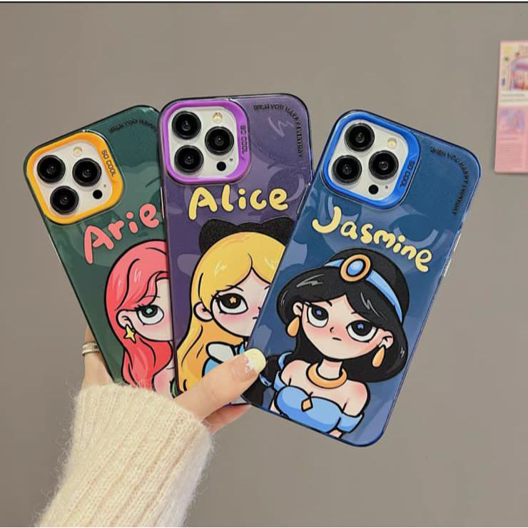 NEW PRINCESS CASE !!  SUPER FUNNY FACE PRINCESS ARIEL ALICE JASMINE IP 14 PROMAX 14 PRO 14 13 PROMAX 13 PRO 13 12 PROMAX 12 PRO 12  11 SOFTCASE