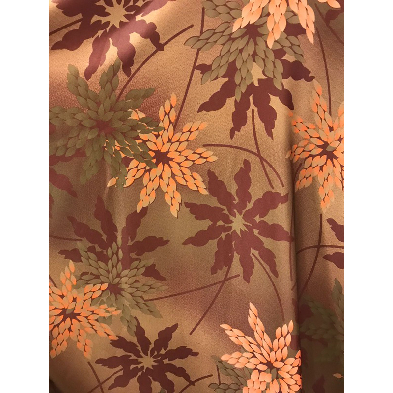 kain armani brown slik / armani slik motif arahan dress