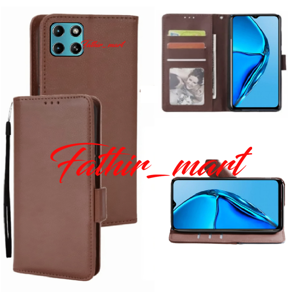 Case Dompet Hp INFINIX SMART 6 HD Case Leather Flip case Cover Kulit Casing Dompet