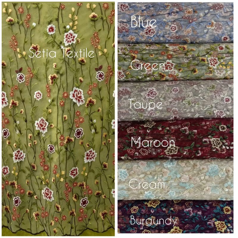 Tulle Tile Bunga Flower Garden 3D Trend Tren 2023
