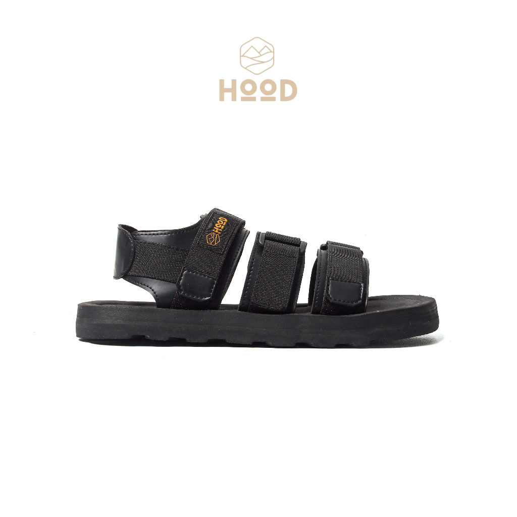 HOOD Footwear Sandal Gunung Dewasa Outdoor Hiking Pria Wanita Full Black