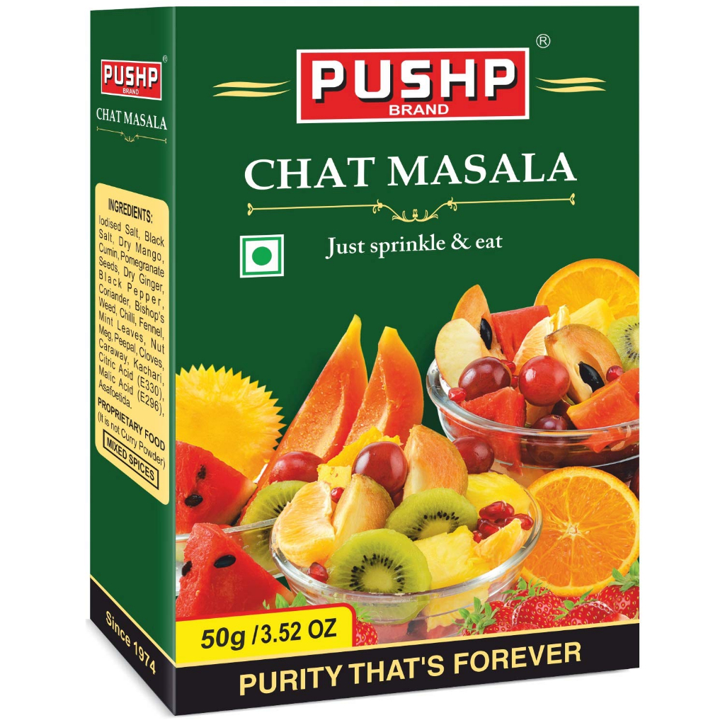 

Bumbu India / CHAT MASALA PUSHP 50G / Just Sprinkle & Eat