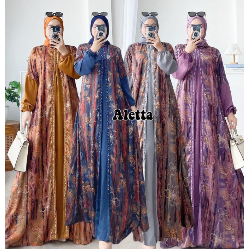 GROCERANI SET TUNIK ORI GLZ REALPICT/ STELAN TUNIK CELANA KULOT PANJANG TERBARU KEKINIAN MURAH