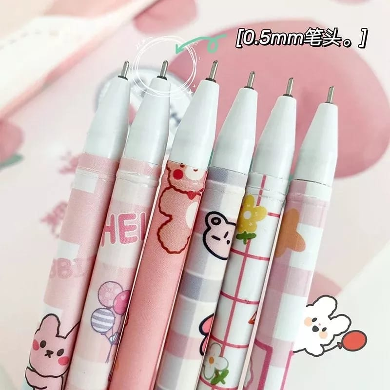 Pulpen Bisa Hapus Bolpoin Erasable Pen Karakter Anak Sekolah