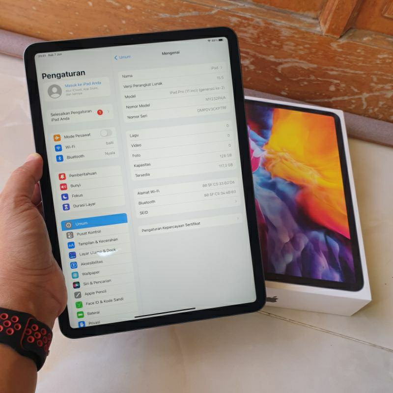 ipad pro 2020 11&quot; gen 2 128gb wifi second mulus lengkap