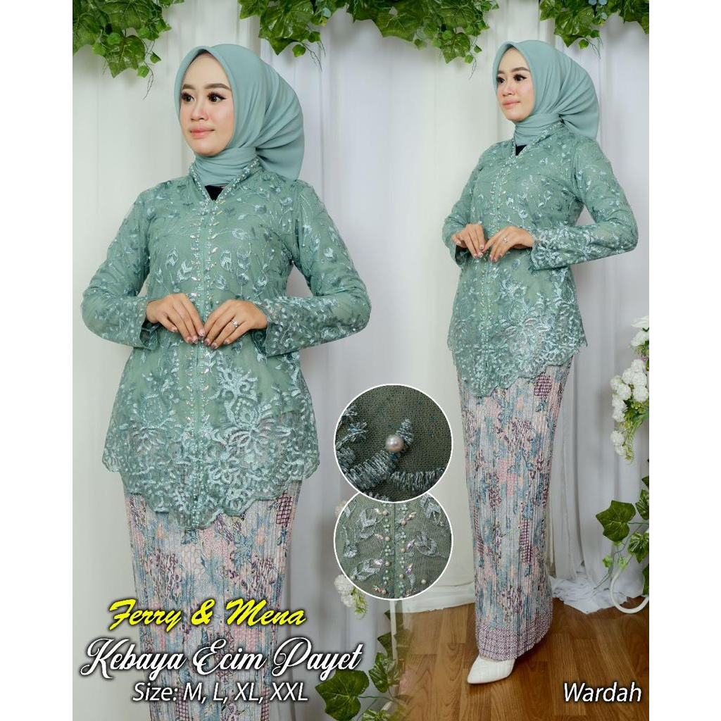 Set Kebaya Encim || Set Kebaya Payet Premium Full Tille Set Wisuda Terbaru ~ DVN STYLE