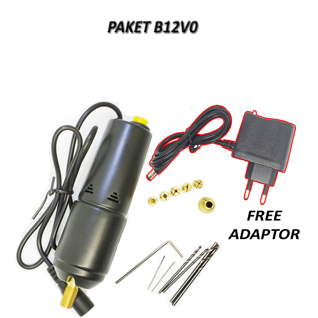 Bor Mini 12V DC Mini Drill PCB Electric Engraver Grinder Gerinda Electrik Listrik Alat Ukir Kayu Amplas Alat Pemotong