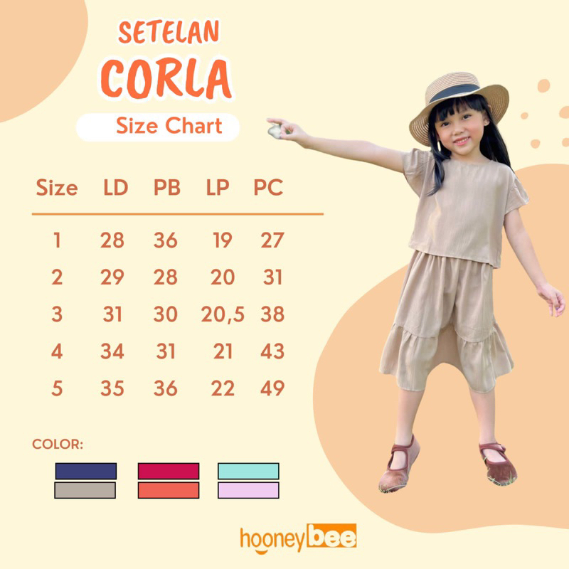 Smilee Corla Set 1-5 Tahun Setelan Rok Ruffle Anak Perempuan CBKS