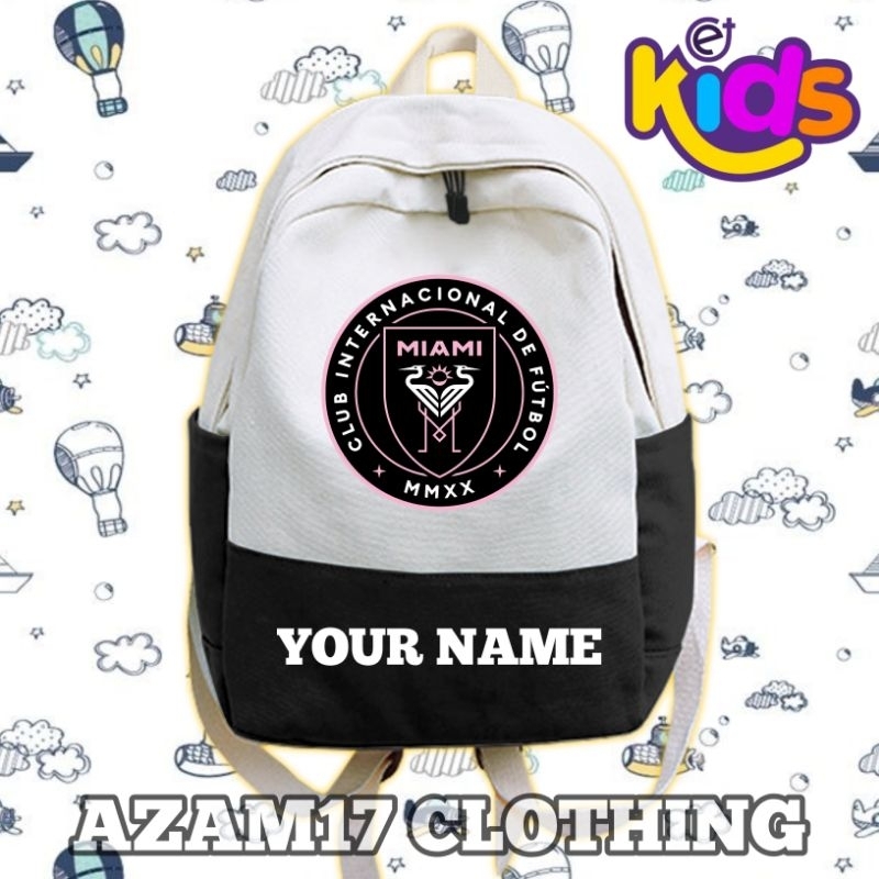(BISA COD) Tas Ransel Kantong Sekolah Anak TK SD Inter Miami Lionel Messi Tas Backpack Anak Laki Lak