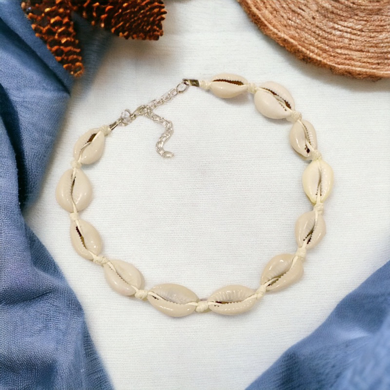 Kalung Tali Kerang Bali Bohemian Seashell Natural Shell Necklace Choker