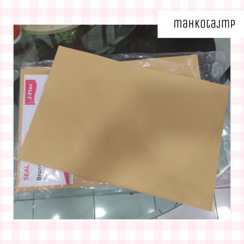 

AMPLOP COKLAT FOLIO KRAFT J-PLUS SEAL 80 GSM 35X24