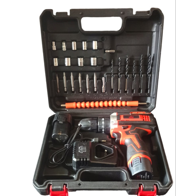 KUALITAS TERJAMIN !! YUKIDO 12V-SET Bor Obeng Bor Baterai 12 Volt Cordless Drill BOR 2 BATERAI