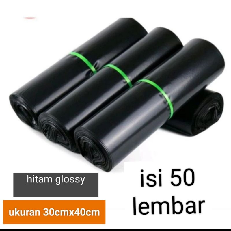 

Pekanbaru(COD)Plastik packing Polymailer hitam ukuran 30cmx40cm