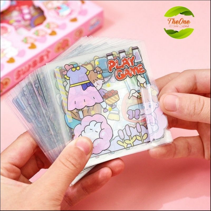 

[THEONE_SHOP] STIKER SEMI TRANSPARAN PET KARAKTER MOMO IMUT LUCU AKSESORIS STIKER HIASAN DIARY
