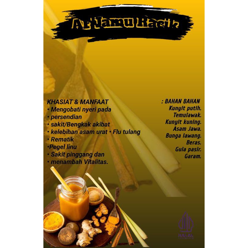 

AF JAMU RACIK(jamu tradisional jawa)/asam jawa.beras kencur