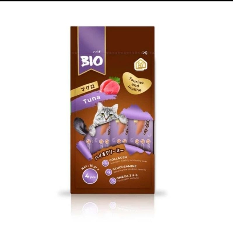 Promo Snack Kucing Bio Liquid isi 4pcs (Tuna)