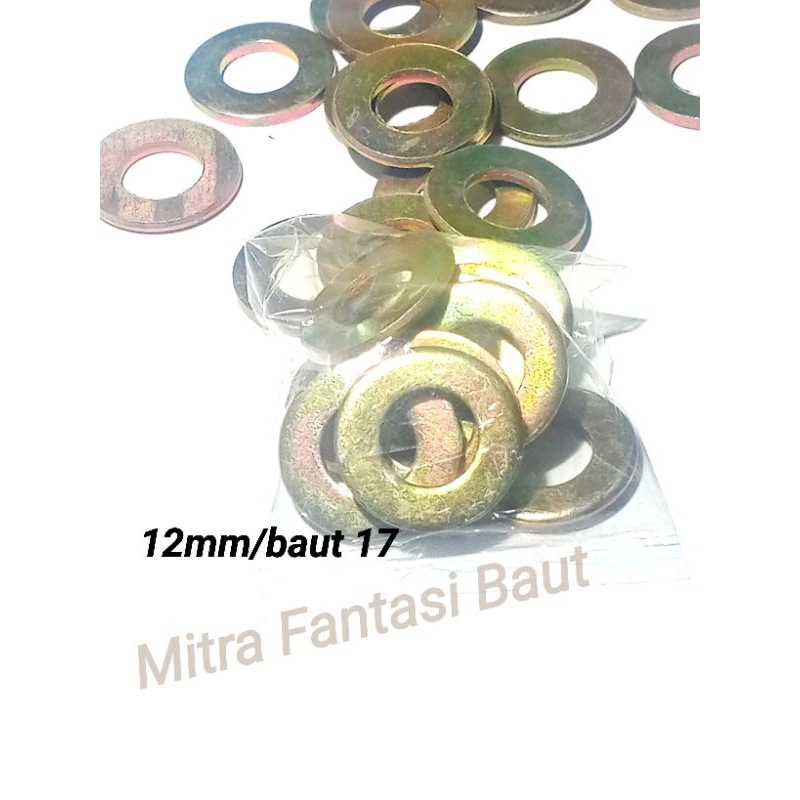 (20 pc) Ring plat 12mm/baut 17