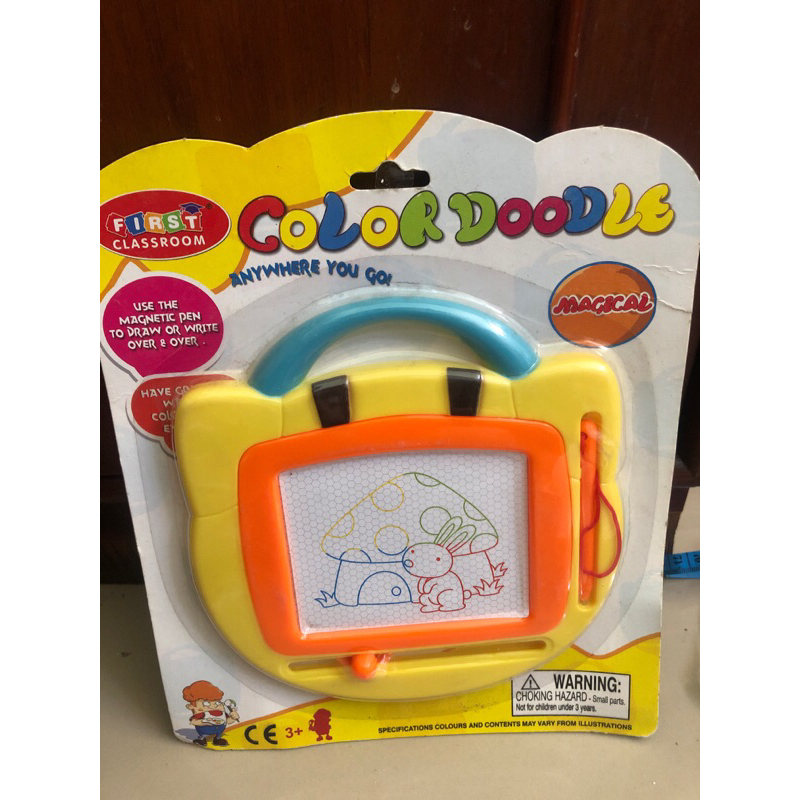 Mainan Edukasi Papan Tulis Warna Magnetik Erasable Magnetic Drawing Board Happy Doodle