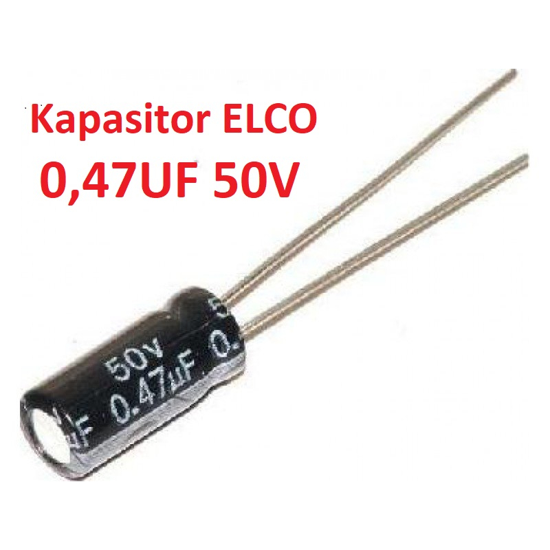 Kapasitor Polar Elko 0.47 uF 0.47uF 50V 0.47 mikro 50volt