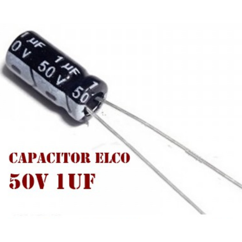 Kapasitor Capacitor ELCO Polar 1uf 50v 1 uf 50 v 1 mikro 50 volt