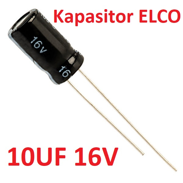 Kapasitor Capacitor ELCO Polar 10uf 16v 10 uf 16 v 10 mikro 16 volt