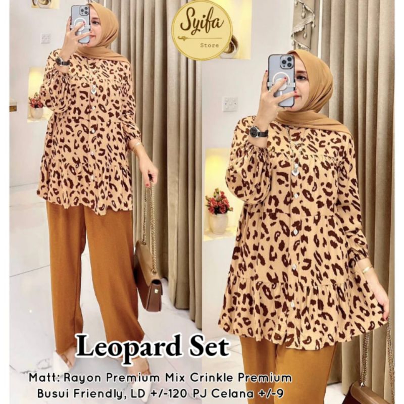 Leopa One Set Matt Katun Rayon Premium / Leopard Set