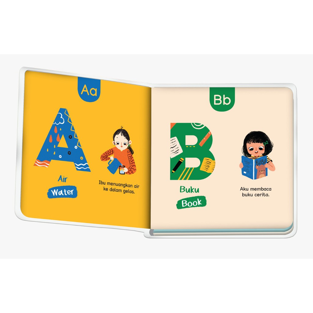 [Mizan] Seri Kumi: Belajar ABC : Mengenal Kosakata Sehari-hari - Bilingual (Boardbook)