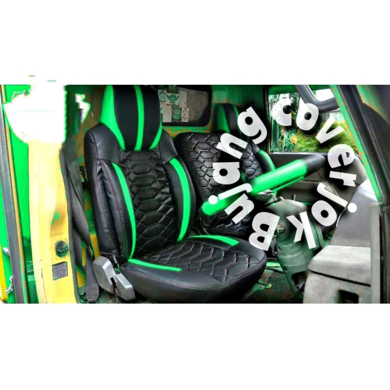 Sarung jok mobil truk ragasa 120 ps motif terbaru Bonus sarung stir - Cover sarung jok mobil truk ra