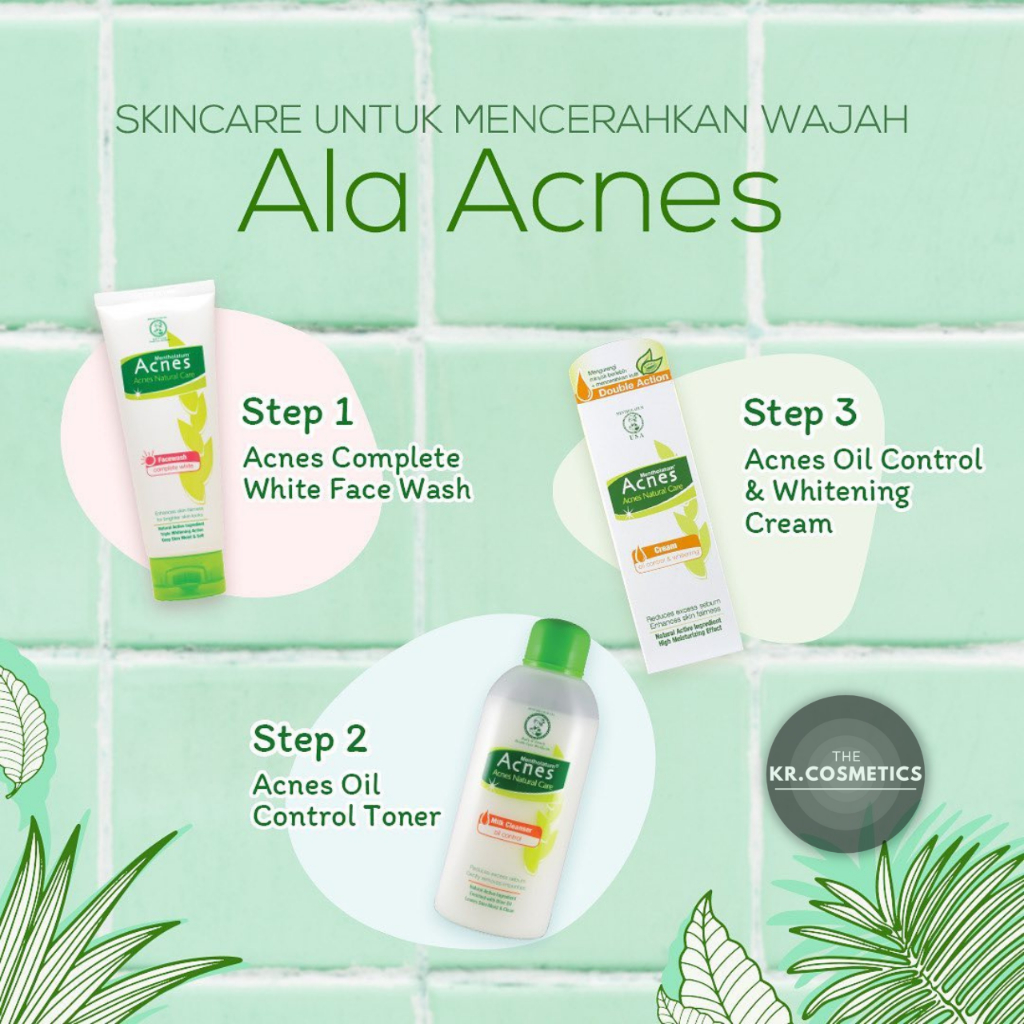 Acnes Natural Care Face Wash Complete White 50 gr 100gr