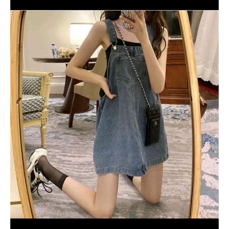 OVERALL JEANS KOREAN STYLE  OVERALL JEANS DRESS