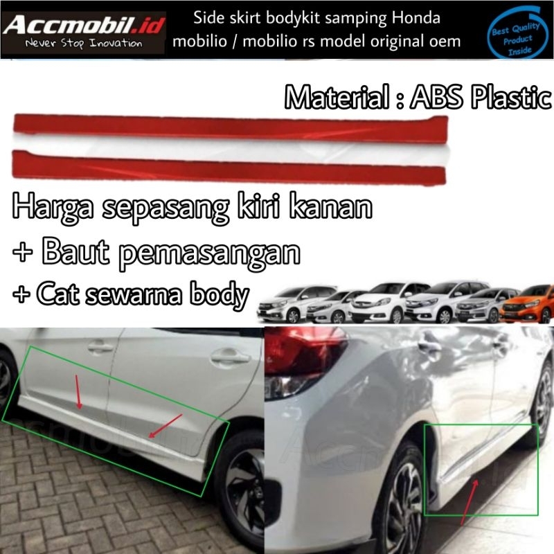 side skirt bodykit samping honda mobilio / mobilio rs model original oem