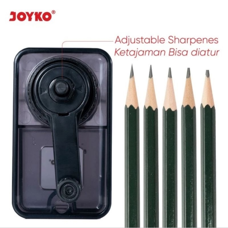 Serutan Putar / Rautan Pensil JOYKO A168 - Adjustable Sharpener Anti Slip A-168