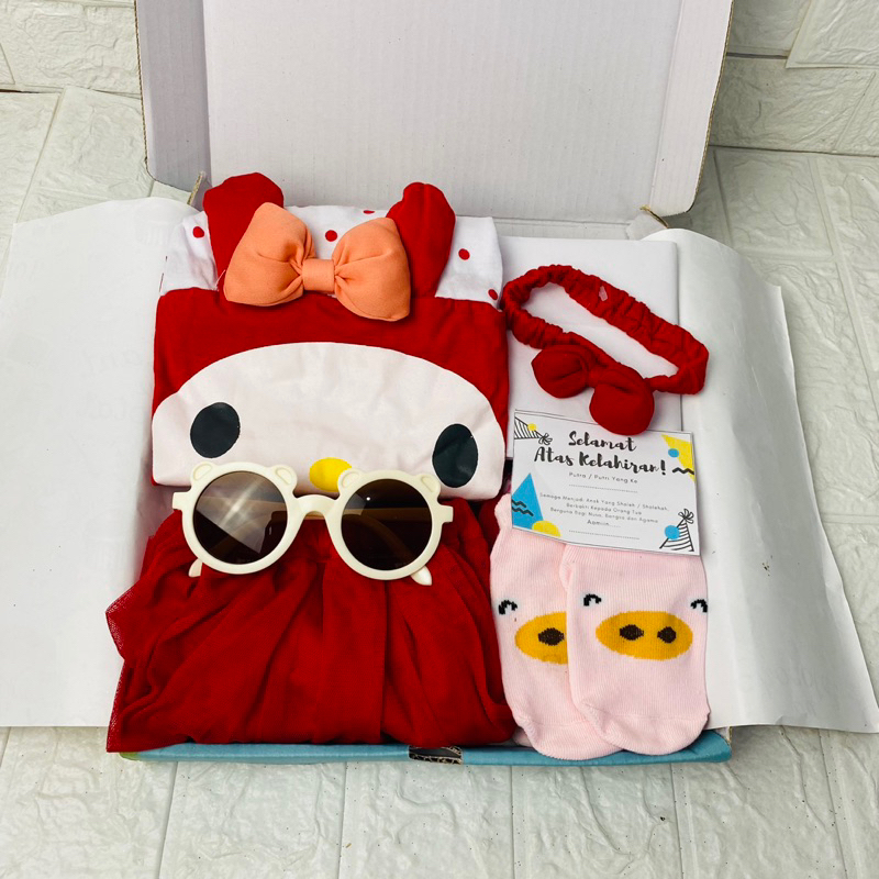 Hampers bayi newborn rok tutu cewek Parcel baby Kado bayi perempuan lahiran setelan jumper polos fashion bayi cewek