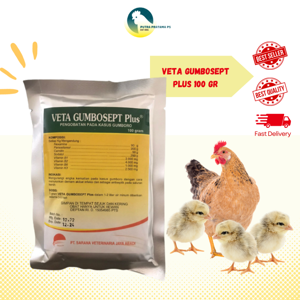 VETA GUMBOSEPT PLUS 100 GRAM SAVETA PENGOBATAN PADA KASUS GUMBORO UNGGAS