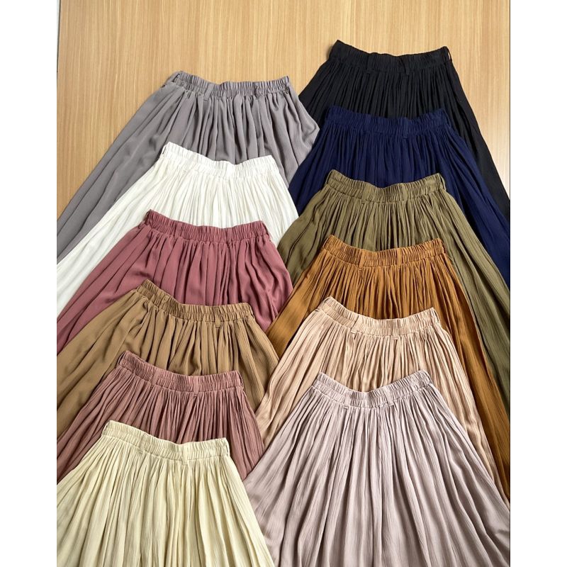 Alma skirt / Crinkle Skirt / Airin Skirt / Crinckle Flowy Pleats Skirt