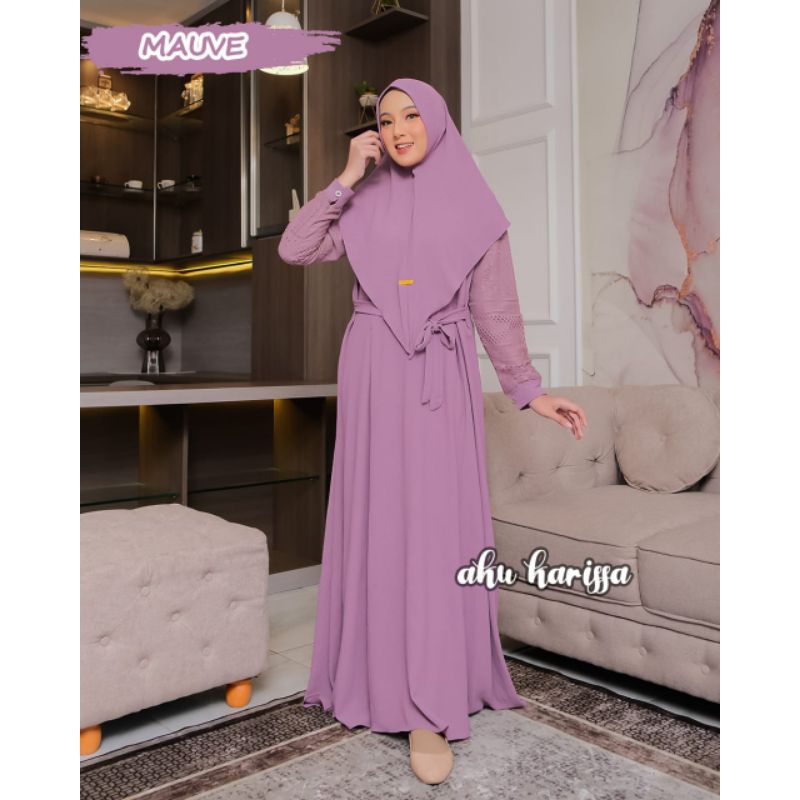 NAZWA SET HIJAB ori AKU KARISSA / SET HIJAB NAZWA / GAMIS DRESS AKU KARISSA / GAMISS CRINGKLE CRINCL