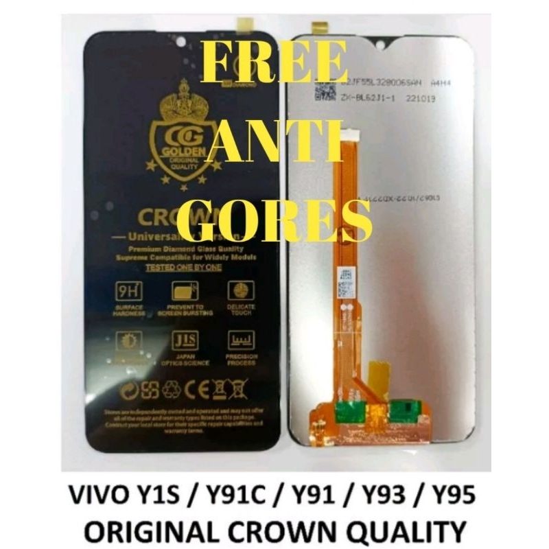 Lcd Torchscreen Hp Fullsett Vivo Y1S / Y91 / Y91C / Y93 / Y95. Original Crown Quality. Free Dus pack