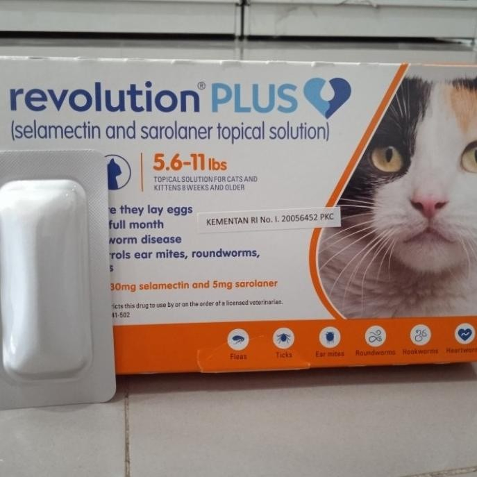 Revolution plus cat orange 1 tube - revolution obat kutu kucing