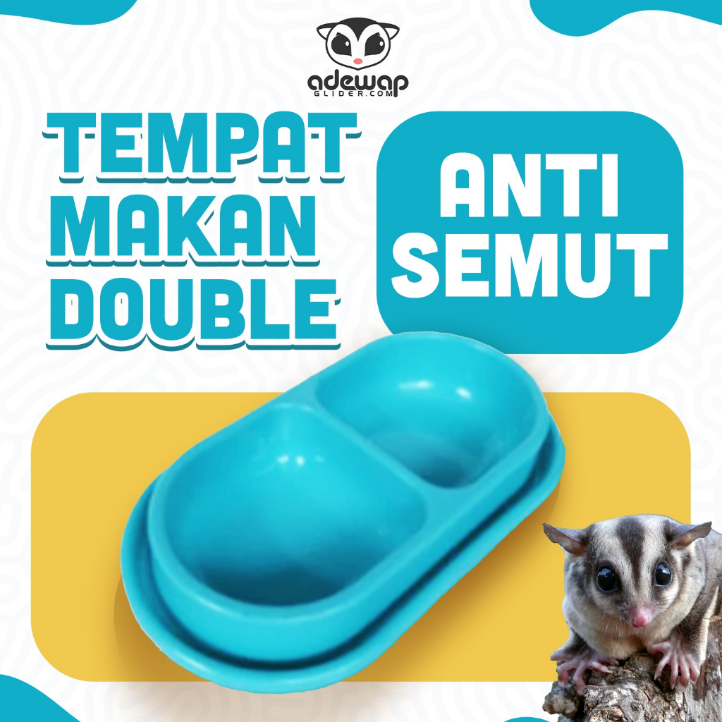ADEWAP GLIDER Tempat Makan Hewan Peliharaan Anti Semut Double