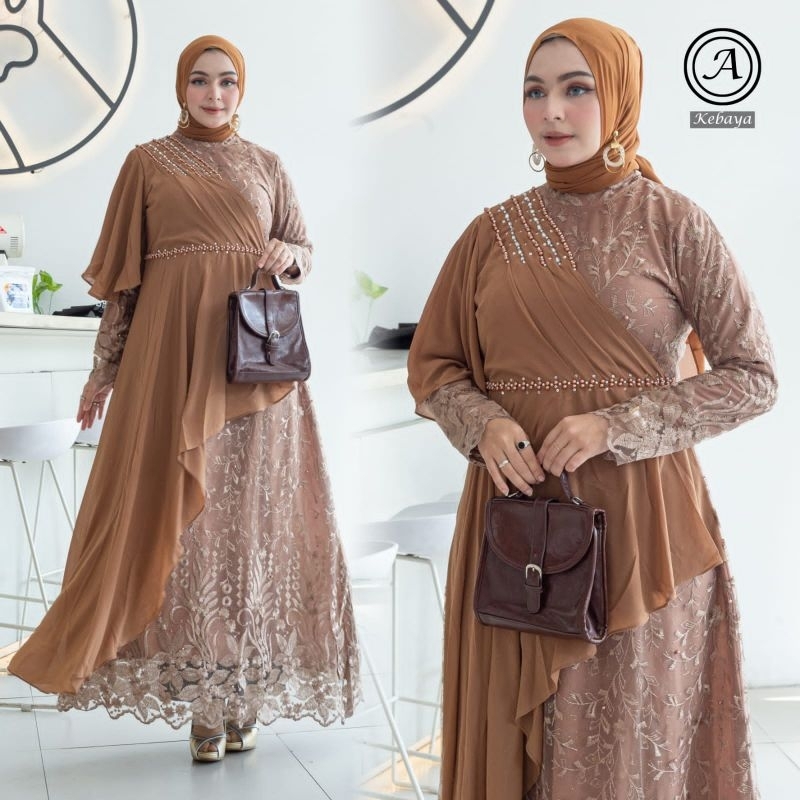 Gamis Janeeta Miring Payet Mutiara / Gamis Jumbo 120 / Gamis Tile / Gamis Pesta / Gamis Kondangan / Gamis Mewah / Gamis Seragaman Keluarga / Gamis Wisuda / Gamis Lamaran / Dress Pesta / Dress / Gamis Brokat / Gamis Busui