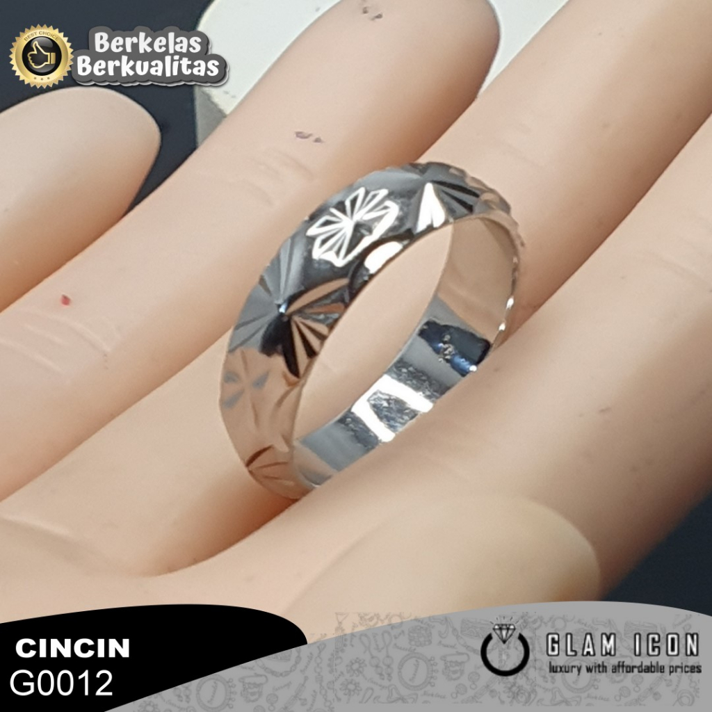 Cincin Couple simple cutting Ukir G0012 CCS