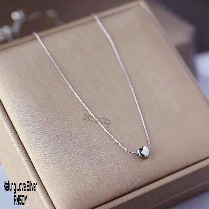 Kalung Tren Titanium Love Mini Lucu Imut anti Karat Anti Luntur