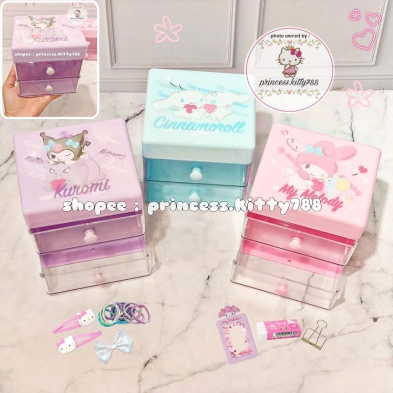 LACI KECIL 2 SUSUN (10x12x12,5) BOX LACI MINI KECIL SERBAGUNA LACI CANTIK LUCU KARAKTER ORGANIZER ME