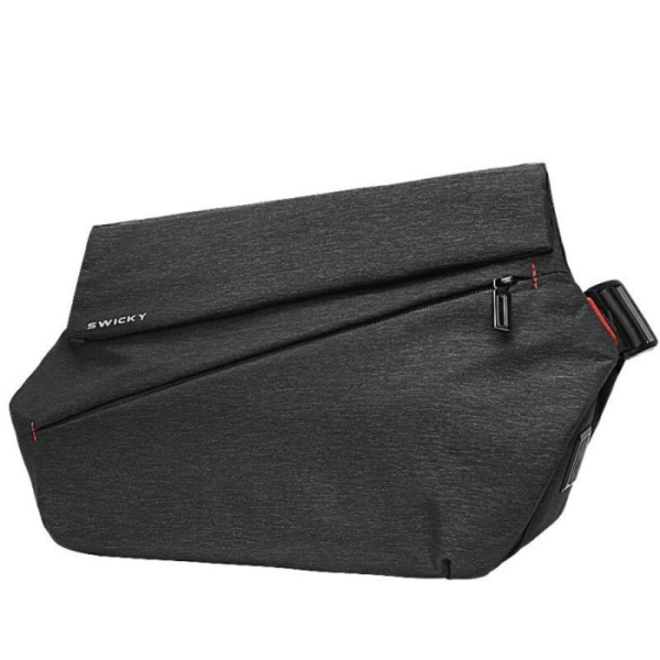 Promo SWICKY URBAN WANDER Series - Magnetic Buckle Shoulder Sling Bag - Abu-abu Diskon