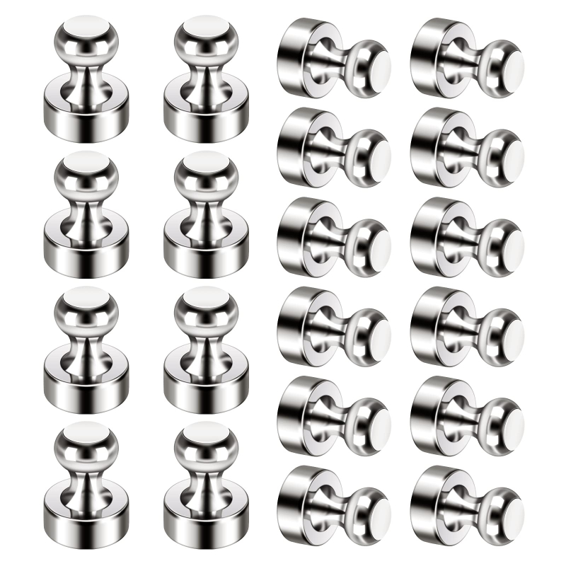 Gantungan Magnet Neodymium Push Pin Refrigerator 10 PCS - D1216 - Silver