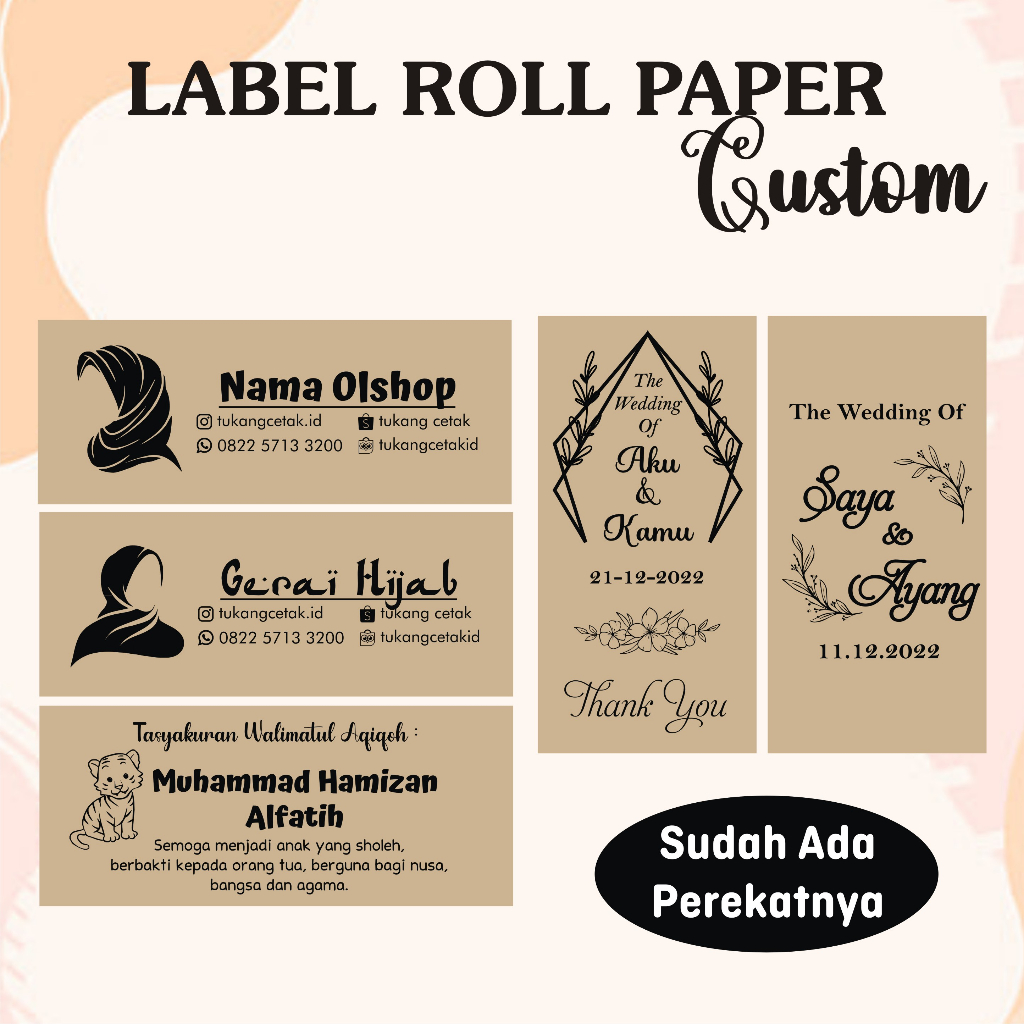 

Label Roll Craft (Sudah Ada Perekat)