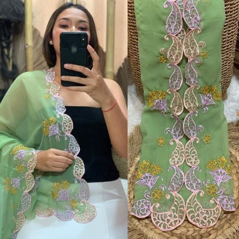 KAIN KEBAYA SUTRA CREPE BORDIR