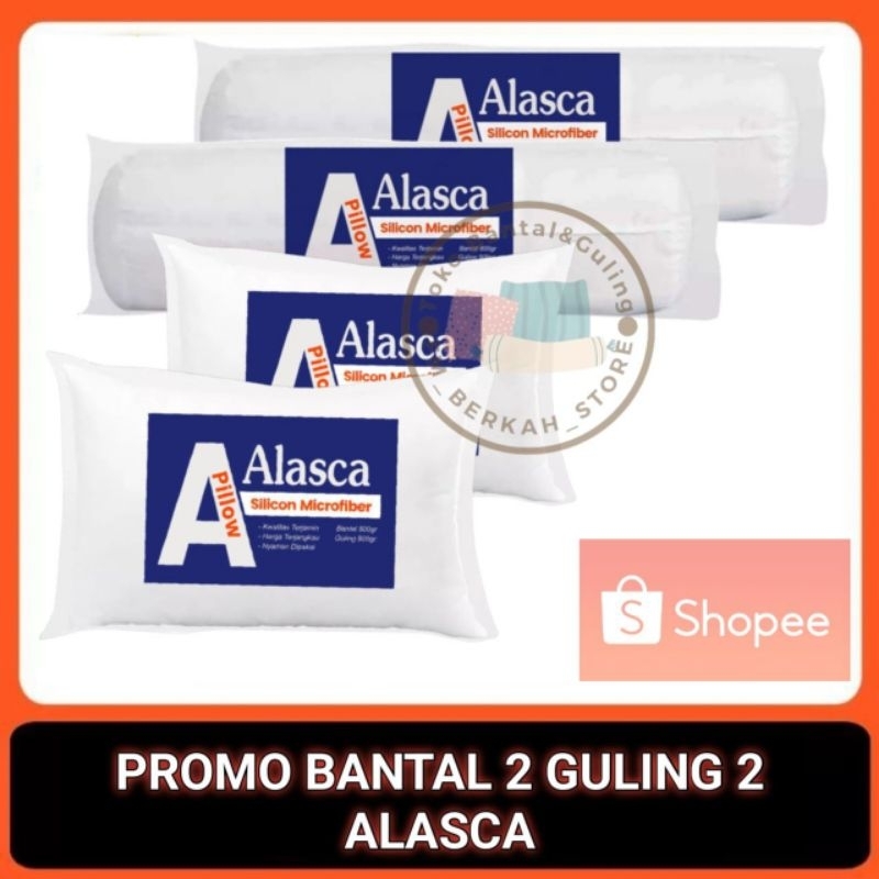 Alasca Bantal 2 Guling 2 Bantal Guling Set Hotel Premiu.