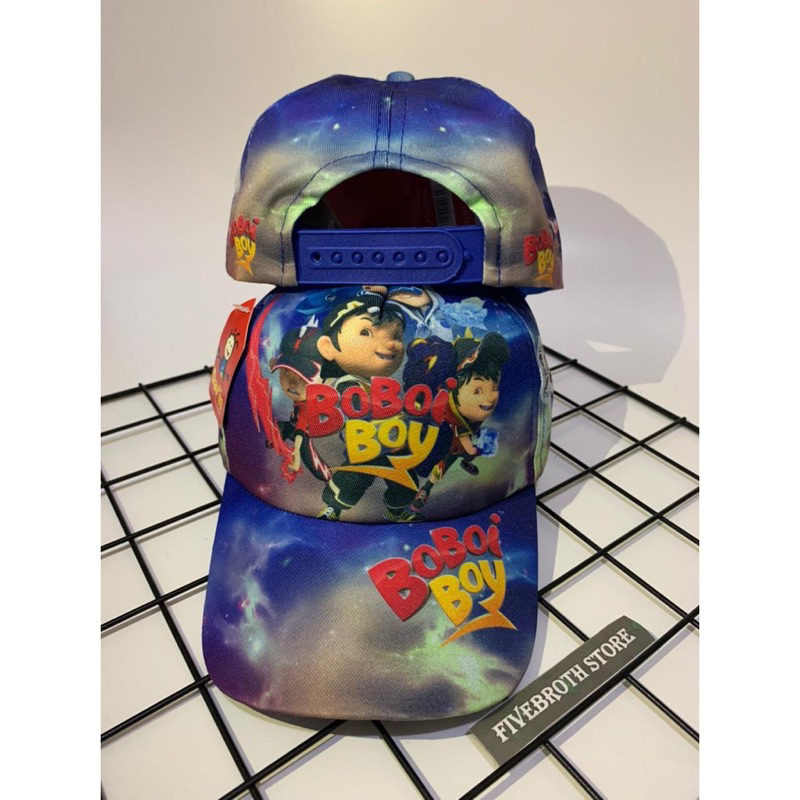 Topi anak motif boboiboy full print kids