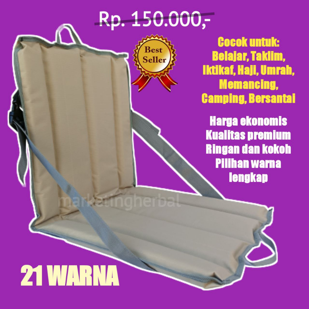 Gratong Kursi Lesehan Lipat Sende Senderan Senden